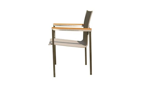 OUTFLEXX Set, Taupe, Edelstahl/Teak, Esstisch 200 X 90 Cm, 6 Stapelstühle 15 OUTFLEXX Set, Taupe, Edelstahl/Teak, Esstisch 200 X 90 Cm, 6 Stapelstühle – Bild 13