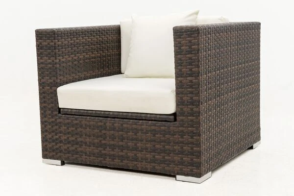 OUTFLEXX Sessel, Braun Marmoriert, Polyrattan, 90 X 85 X 70 Cm, Wasserfeste Kissenbox 12 OUTFLEXX Sessel, Braun Marmoriert, Polyrattan, 90 X 85 X 70 Cm, Wasserfeste Kissenbox – Bild 10