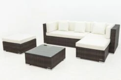 OUTFLEXX Loungemöbel-Set, Braun Marmoriert, 5 Pers, Polyrattan, Wasserfeste Kissenbox, Inkl. Beistelltisch -Kettler Verkäufe 10 16068 BOX B.jpg