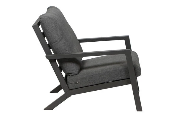 SIENA GARDEN Belia Loungesessel, Matt-anthrazit, Aluminium, 79x91x81 Cm, Inkl. Polster Dunkelgrau 12 SIENA GARDEN Belia Loungesessel, Matt-anthrazit, Aluminium, 79x91x81 Cm, Inkl. Polster Dunkelgrau – Bild 10