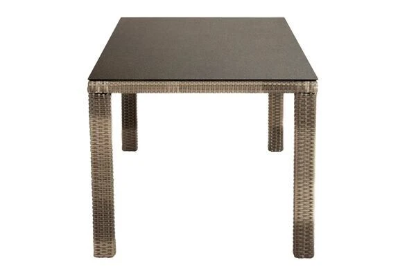 Ploß Rabida Sitzgruppe, Champagner-meliert, Polyrattan, Tisch 170x90 Cm, 6 Stapelsessel, Glasplatte In Steinoptik 12 Ploß Rabida Sitzgruppe, Champagner-meliert, Polyrattan, Tisch 170x90 Cm, 6 Stapelsessel, Glasplatte In Steinoptik – Bild 10