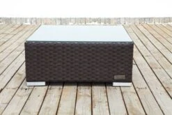 OUTFLEXX Beistelltisch/Hocker, Braun, Polyrattan, Inkl. Glasplatte Und Polster -Kettler Verkäufe 10 2393 8.jpg