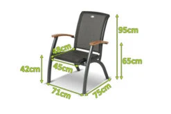 HARTMAN Da Vinci Dining-Sessel, Xerix/anthrazit, Alu/Textilene, Mit FSC-Teak-Armlehnen -Kettler Verkäufe 11661 1 mass.jpg