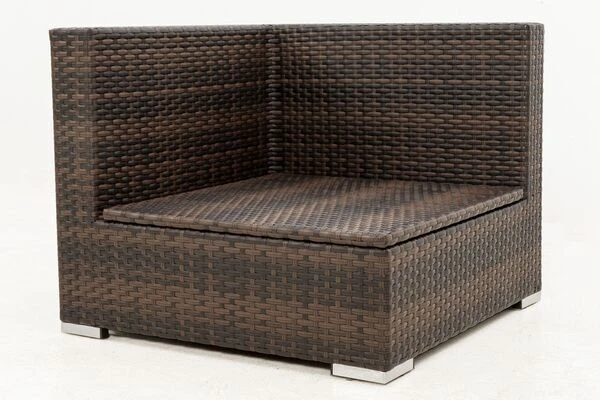 OUTFLEXX Eckelement, Braun Marmoriert, Polyrattan, 85 X 85 X 70 Cm, Wasserfeste Kissenbox 12 OUTFLEXX Eckelement, Braun Marmoriert, Polyrattan, 85 X 85 X 70 Cm, Wasserfeste Kissenbox – Bild 10