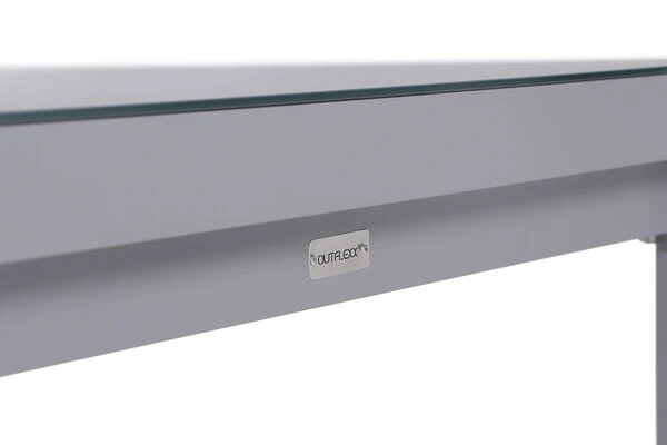 OUTFLEXX Premium Esstischgarnitur, Silber/grau, Alu/Textilene, Ausziehtisch 180/240 X 100 Cm, 6 Multipositionssessel 12 OUTFLEXX Premium Esstischgarnitur, Silber/grau, Alu/Textilene, Ausziehtisch 180/240 X 100 Cm, 6 Multipositionssessel – Bild 10