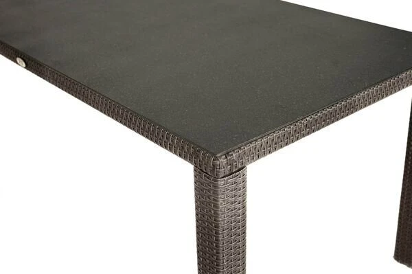 Ploß Rocking Dining Tisch, Grau/braun-meliert, Polyrattan, 170 X 90 Cm, Glasplatte In Steinoptik 14 Ploß Rocking Dining Tisch, Grau/braun-meliert, Polyrattan, 170 X 90 Cm, Glasplatte In Steinoptik – Bild 12