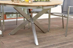 DIAMOND GARDEN Lyon Triangel Esstisch, Edelstahl/Recycled Teak, 150x 150 Cm -Kettler Verkäufe 12 21210.jpg