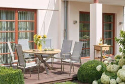 DIAMOND GARDEN Lyon Triangel Esstisch, Edelstahl/Recycled Teak, 150x 150 Cm -Kettler Verkäufe 13 21210.jpg