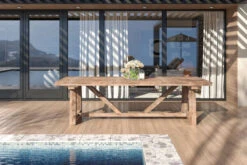 OUTFLEXX Esstisch XXL, Natur, Recyceltes FSC®-Teakholz, 220x110cm, Rustikal Gebürstet, Tischplattenstärke 4cm -Kettler Verkäufe 15864 CGI 02.jpg