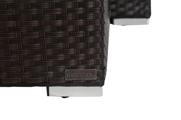 OUTFLEXX Loungemöbel-Set, Braun, Polyrattan, 6 Personen, Wasserfeste Kissenbox, Inkl. Loungetisch 17 OUTFLEXX Loungemöbel-Set, Braun, Polyrattan, 6 Personen, Wasserfeste Kissenbox, Inkl. Loungetisch – Bild 15