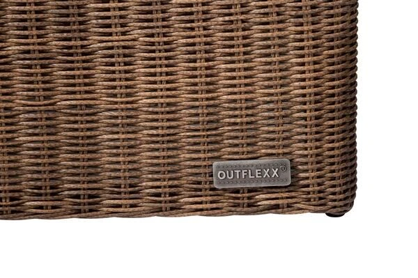 OUTFLEXX Loungegarnitur, Hellbraun, Polyrattan, 8tlg, 7 Personen, Inkl. Polster Und Kissen 17 OUTFLEXX Loungegarnitur, Hellbraun, Polyrattan, 8tlg, 7 Personen, Inkl. Polster Und Kissen – Bild 15
