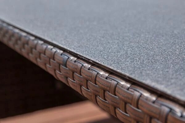 OUTFLEXX Dining Set, Braun Marmoriert, Polyrattan, Tisch 220x100cm, Spraystone, 6mm, 6 Sessel 17 OUTFLEXX Dining Set, Braun Marmoriert, Polyrattan, Tisch 220x100cm, Spraystone, 6mm, 6 Sessel – Bild 15