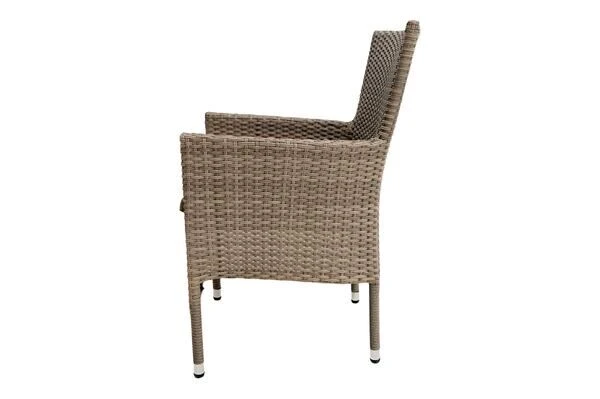 Ploß Rabida Sitzgruppe, Champagner-meliert, Polyrattan, Tisch 170x90 Cm, 6 Stapelsessel, Glasplatte In Steinoptik 18 Ploß Rabida Sitzgruppe, Champagner-meliert, Polyrattan, Tisch 170x90 Cm, 6 Stapelsessel, Glasplatte In Steinoptik – Bild 16