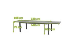 SIENA GARDEN Kingston Ausziehtisch, Matt Graphit, Aluminium/Keramik, 220/340x108x76 Cm -Kettler Verkäufe 19595 5.jpg