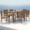 OUTFLEXX Esstischgarnitur, Natur, FSC-Akazienholz, Tisch 160 X 90 Cm, 6 Gartenstühle