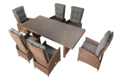 OUTFLEXX Dining Set, Hellbraun, Polyrattan, Tisch 220x100cm, Spraystone, 6mm, 6 Dining Sessel, Verstellbar 40 OUTFLEXX Dining Set, Hellbraun, Polyrattan, Tisch 220x100cm, Spraystone, 6mm, 6 Dining Sessel, Verstellbar -Kettler Verkäufe 19 20680.jpg
