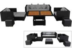 OUTFLEXX Loungemöbel-Set, Schwarz, Polyrattan, Für 6 Personen, Inkl. Loungetisch, Wasserfeste Kissenbox -Kettler Verkäufe 1 1302 BOX D.jpg