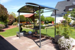 LECO Profi Grillpavillon, Anthrazit/grau Getönt, Aluminium/Polycarbonat, 150x245x233 Cm