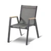 HARTMAN Aruba Stapelsessel, Xerix/anthrazit, Alu/Textilene, Mit Armlehnen Aus Teak