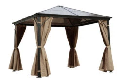 OUTFLEXX Profi Hardtop Pavillon, Grau, Aluminium, 3 X 3m Mit Seitenteilen Und Insektennetz -Kettler Verkäufe 1 13585.jpg