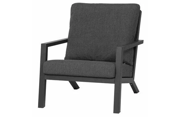 SIENA GARDEN Belia Loungesessel, Matt-anthrazit, Aluminium, 79x91x81 Cm, Inkl. Polster Dunkelgrau 3 SIENA GARDEN Belia Loungesessel, Matt-anthrazit, Aluminium, 79x91x81 Cm, Inkl. Polster Dunkelgrau
