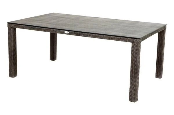 Ploß Rocking Comfort Dining Tisch, Grau/braun-meliert, Polyrattan, 180x110 Cm, Glasplatte Steinoptik 3 Ploß Rocking Comfort Dining Tisch, Grau/braun-meliert, Polyrattan, 180x110 Cm, Glasplatte Steinoptik