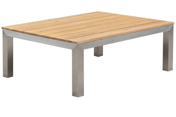 OUTFLEXX Beistelltisch, Silber/natur, Edelstahl/FSC-Teakholz, 90 X 70 X 33 Cm 3 OUTFLEXX Beistelltisch, Silber/natur, Edelstahl/FSC-Teakholz, 90 X 70 X 33 Cm
