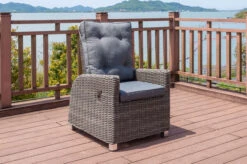 OUTFLEXX Dining Sessel, Grau, Polyrattan, 74 X 83 X 110 Cm, Rückenlehne Stufenlos Verstellbar