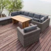 OUTFLEXX Loungegarnitur, Polyrattan/Teakholz, Tisch 160x90cm, Für 10 Personen, Wasserfeste Kissenbox 2 OUTFLEXX Loungegarnitur, Polyrattan/Teakholz, Tisch 160x90cm, Für 10 Personen, Wasserfeste Kissenbox -Kettler Verkäufe 1 19398.jpg