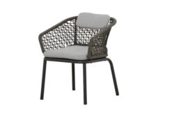 OUTFLEXX Oscar Stuhl, Anthrazit, Alu/Rope, 57x60x78 Cm, Trendgewebe Rope, Inkl. Kissen