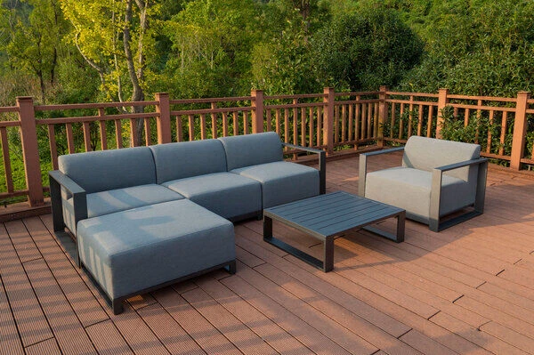OUTFLEXX Loungeset, Flanelle, Alu/Sunbrella, Für 5 Personen, Loungetisch 100x80 Cm 3 OUTFLEXX Loungeset, Flanelle, Alu/Sunbrella, Für 5 Personen, Loungetisch 100x80 Cm