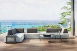 OUTFLEXX Maui Ecklounge, Hell- Und Dunkelgrau Meliert, Alu/Agora, 7 Personen