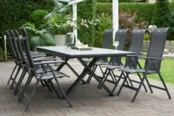 HARTMAN Sondermodell Xanadu / Alice Comfort Set, Xerix/anthrazit, Alu/Glaskeramik, 8 Multipos, 220/280x100cm
