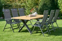 HARTMAN Xanadu / Alice Comfort Sitzgruppe, Xerix/anthrazit, Alu/Teakholz, 6 Multipos, 220x100cm