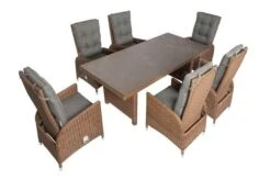 OUTFLEXX Dining Set, Hellbraun, Polyrattan, Tisch 220x100cm, Spraystone, 6mm, 6 Dining Sessel, Verstellbar 41 OUTFLEXX Dining Set, Hellbraun, Polyrattan, Tisch 220x100cm, Spraystone, 6mm, 6 Dining Sessel, Verstellbar -Kettler Verkäufe 20 20680.jpg