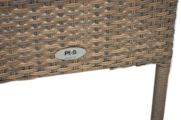 Ploß Rabida Sitzgruppe, Champagner-meliert, Polyrattan, Tisch 170x90 Cm, 6 Stapelsessel, Glasplatte In Steinoptik 22 Ploß Rabida Sitzgruppe, Champagner-meliert, Polyrattan, Tisch 170x90 Cm, 6 Stapelsessel, Glasplatte In Steinoptik – Bild 20