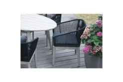 Ploß Arendal Diningsessel, Schwarz/grau, Rope/FSC-Akazie, 58,5x61,5x87cm, Inkl. Polster -Kettler Verkäufe 21640 1.jpg