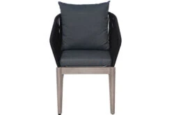 Ploß Arendal Diningsessel, Schwarz/grau, Rope/FSC-Akazie, 58,5x61,5x87cm, Inkl. Polster -Kettler Verkäufe 21640 3.jpg