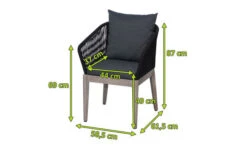 Ploß Arendal Diningsessel, Schwarz/grau, Rope/FSC-Akazie, 58,5x61,5x87cm, Inkl. Polster -Kettler Verkäufe 21640 5.jpg