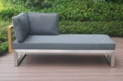 OUTFLEXX Ecklounge, Natur/grau, Edelstahl/Teak/Keramik, 5 Personen, Inklusive Sessel Und Multifunktionstisch 100 X 70 Cm, Lehne Links -Kettler Verkäufe 21652 3.JPG 1