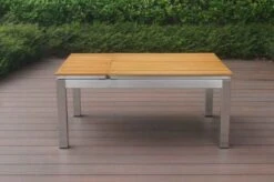 OUTFLEXX Multifunktionstisch, Natur, FSC-Teak / Edelstahl, 100/118x70/90x45/60cm, Platten Mehrfach Verstellbar -Kettler Verkäufe 21656 10.JPG