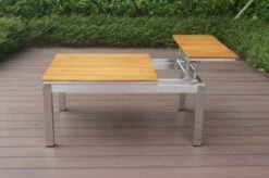 OUTFLEXX Multifunktionstisch, Natur, FSC-Teak / Edelstahl, 100/118x70/90x45/60cm, Platten Mehrfach Verstellbar -Kettler Verkäufe 21656 11.JPG