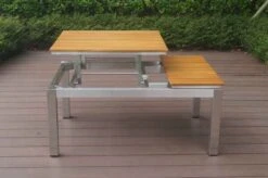 OUTFLEXX Multifunktionstisch, Natur, FSC-Teak / Edelstahl, 100/118x70/90x45/60cm, Platten Mehrfach Verstellbar -Kettler Verkäufe 21656 12.JPG