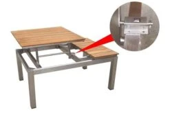 OUTFLEXX Multifunktionstisch, Natur, FSC-Teak / Edelstahl, 100/118x70/90x45/60cm, Platten Mehrfach Verstellbar -Kettler Verkäufe 21656 4.jpg