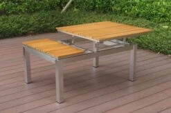 OUTFLEXX Multifunktionstisch, Natur, FSC-Teak / Edelstahl, 100/118x70/90x45/60cm, Platten Mehrfach Verstellbar -Kettler Verkäufe 21656 6.JPG