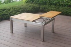 OUTFLEXX Multifunktionstisch, Natur, FSC-Teak / Edelstahl, 100/118x70/90x45/60cm, Platten Mehrfach Verstellbar -Kettler Verkäufe 21656 8.JPG