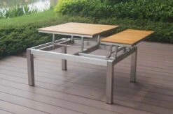 OUTFLEXX Multifunktionstisch, Natur, FSC-Teak / Edelstahl, 100/118x70/90x45/60cm, Platten Mehrfach Verstellbar -Kettler Verkäufe 21656 9.JPG