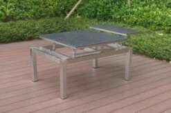 OUTFLEXX Multifunktionstisch, Grau Marmoriert, Glaskeramik / Edelstahl, 100/118x70/90x45/60cm, Platten Mehrfach Verstellbar -Kettler Verkäufe 21657 1.JPG