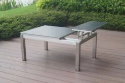 OUTFLEXX Multifunktionstisch, Grau Marmoriert, Glaskeramik / Edelstahl, 100/118x70/90x45/60cm, Platten Mehrfach Verstellbar -Kettler Verkäufe 21657 10.JPG