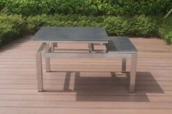 OUTFLEXX Multifunktionstisch, Grau Marmoriert, Glaskeramik / Edelstahl, 100/118x70/90x45/60cm, Platten Mehrfach Verstellbar -Kettler Verkäufe 21657 13.JPG